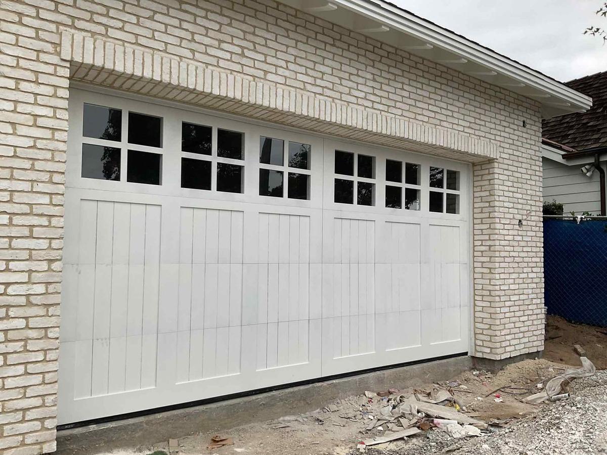 Carriage-style garage door installation